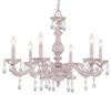 Crystorama Paris Market 6 Light Clear Crystal White Chandelier - Antique White - 5036-AW-CL-MWP