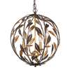 Crystorama Broche 4 Light English Bronze + Antique Gold Sphere Mini Chan