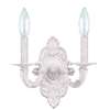 Crystorama Paris Market 2 Light Antique White Sconce I