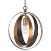 Crystorama Luna 1 Light Bronze & Gold Sphere Mini Chandelier