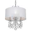 Crystorama Othello 3 Light Clear Crystal Polished Chrome Mini Chandelier