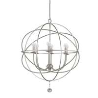 Crystorama Solaris 6 Light Silver Sphere Chandelier III