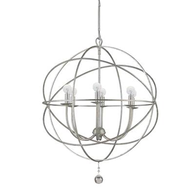 Crystorama Solaris 6 Light Silver Sphere Chandelier III