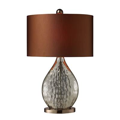 Sovereign Table Lamp In Antique Mercury And Coffee Plating