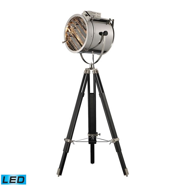 Elk Curzon Adjustable Floor Lamp - Black, Chrome - D2126-LED