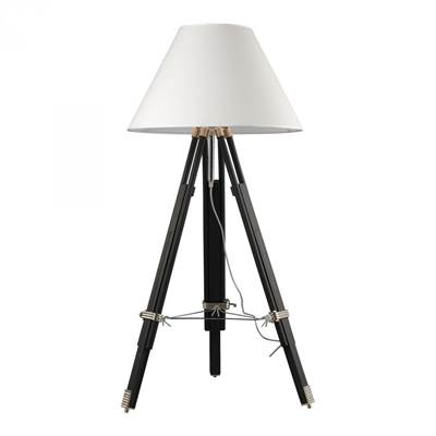 Dimond  Studio Floor Lamp in Chrome and Black with Pure White Woven Linen Shade D2127