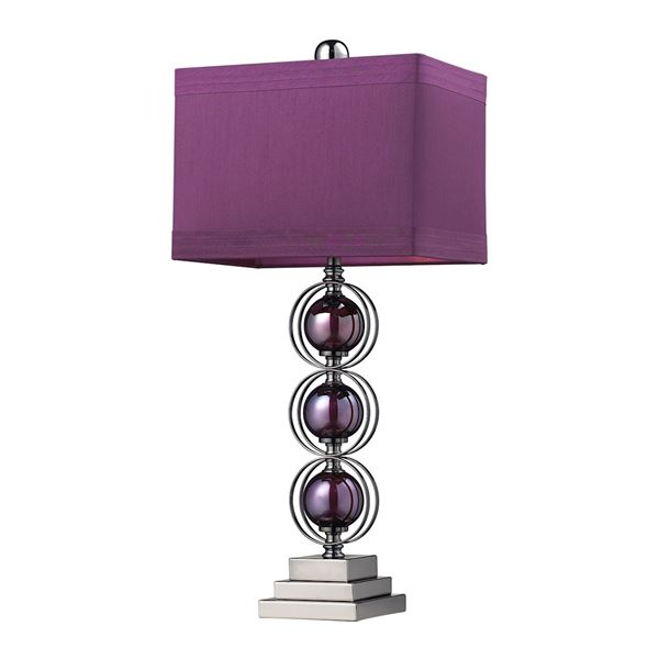 Elk Alva Table Lamp - Black Nickel, Purple - D2232