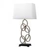 Dimond  Knox Mulitple Circle Designed Table Lamp In An Antique Silver  Finish With A Pure White Faux Silk Sh D2247