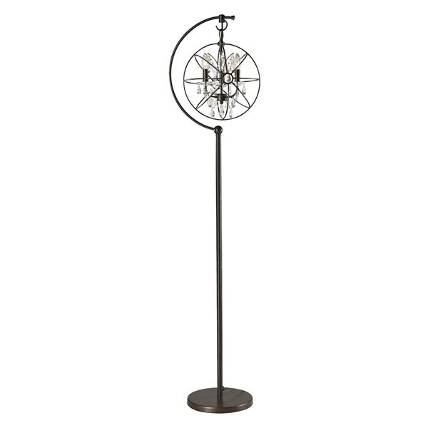 Elk Restoration Globe 3-Light Floor Lamp With Crystal - Oil Rubbed Bronze - D2422