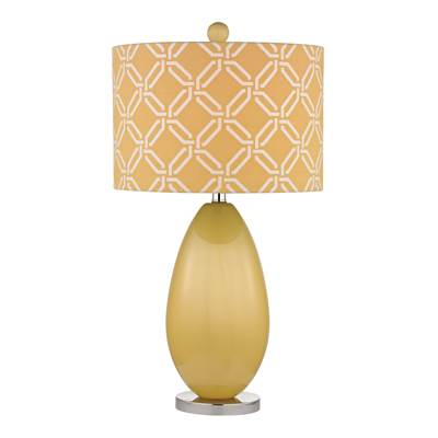 Sevenoakes Table Lamp In Sunshine Yellow And Polished Nickel