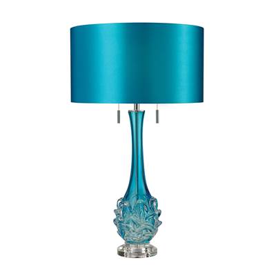 Vignola Free Blown Glass Table Lamp in Blue