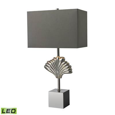 Vergato Solid Brass LED Table Lamp in Polished Chrome