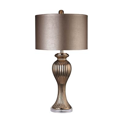 Ribbed Tulip Table Lamp In Copper