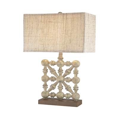 Biscay 1 Light Table Lamp In Castlebawn Stone