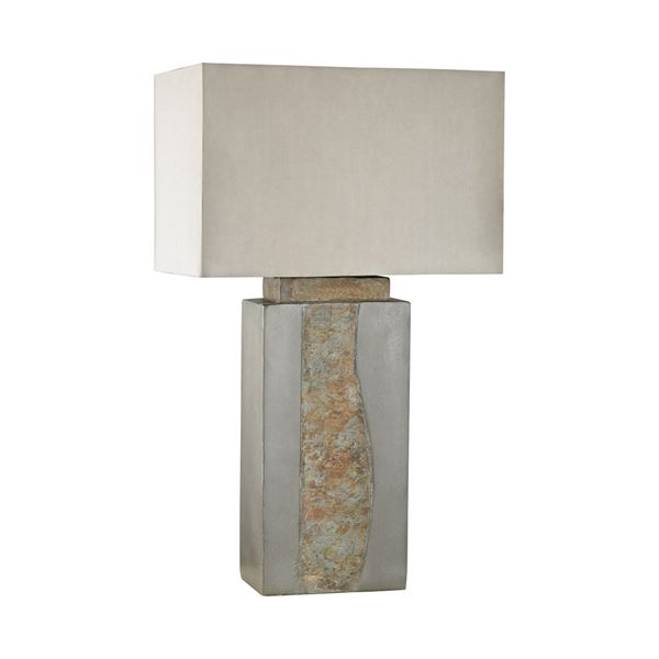 Elk Museeð Musee Outdoor Table Lamp - Grey, Natural Slate - D3098