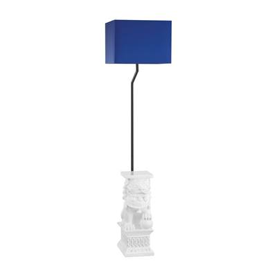 Wei Shi Outdoor Floor Lamp With Navy Blue Shade