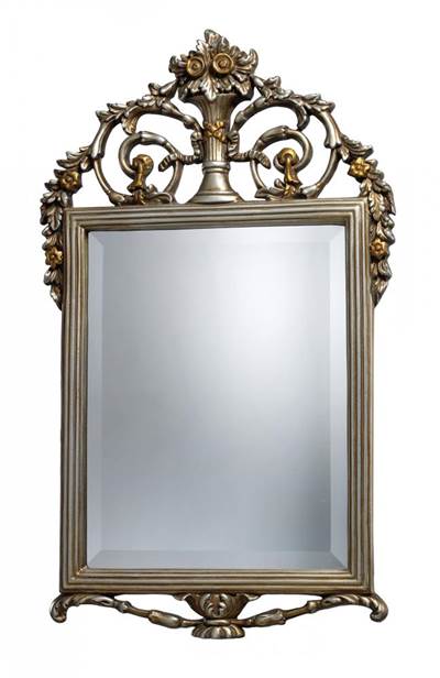 Sterling Stewart Mirror In Antique Silver With Gold  DM1926