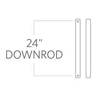 Monte Carlo 24" Downrod - Dark Weathered Zinc - DR24DWZ