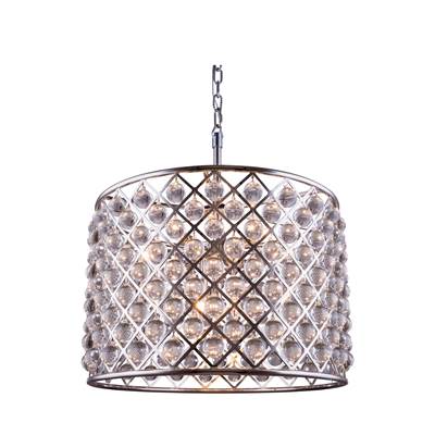 Madison 8-LT Polished Nickel Chandelier Clear Royal Cut Crystal