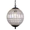 Olivia 1-LT Dark Bronze Pendant Clear Royal Cut Crystal