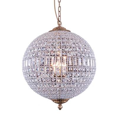 Olivia 5-LT French Gold Chandelier Clear Royal Cut Crystal