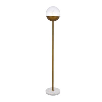 Eclipse 1-LT Brass Floor Lamp