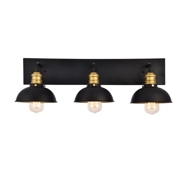 Anders Collection Wall Sconce Black And Brass