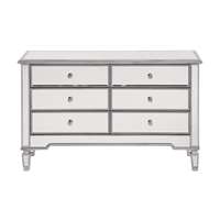 6 Drawer Dresser In Hand Rubbed Antique Silver