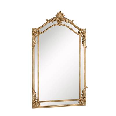 Antique 30" Contemporary Mirror In Antique Gold Leaf