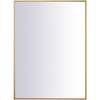 Metal Frame Rectangle Mirror 27"