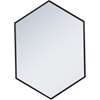 Metal Frame Hexagon Mirror 24"