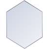 Metal Frame Hexagon Mirror 30"