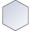 Metal Frame Hexagon Mirror 38"