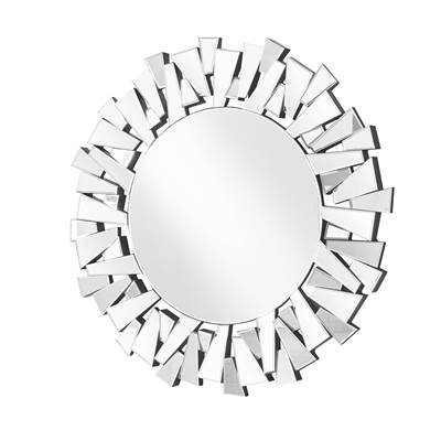 Sparkle 31.5" Contemporary Round Mirror In Clear