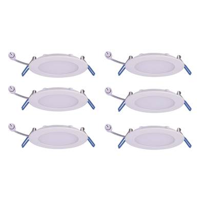 Dimmable 4" Slim Ceiling Light 6 Pack In White