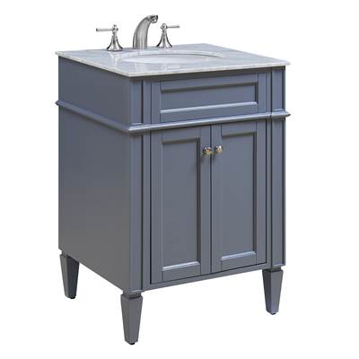 24" Single Bathroom Vanity Set In Grey