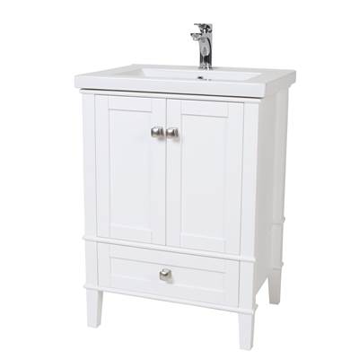 24" Single Bathroom Vanity Set In White