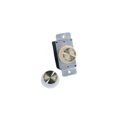 3 Speed Rotary Wall Control -Ivory and White