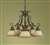 Murray Feiss Coventry Castle 5-Light Chandelier in Aged Tortoise Shell Finish - F2003/5ATS