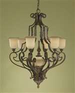 Murray Feiss Coventry Castle 6-Light Chandelier in Aged Tortoise Shell Finish - F2004/6ATS