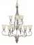 Murray Feiss Vista 9-Light Multi-Tier Chandelier in Brushed Steel Finish - F2041/6+3BS