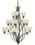 Murray Feiss Morningside 15-Light Multi-Tier Chandelier in Grecian Bronze Finish - F2054/3+6+6GBZ