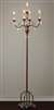 Murray Feiss Anora 5-Light Floor Lamp in Palladio / Dark Walnut Finish - FL6290PAL/DW