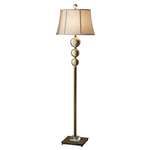 Murray Feiss Davidson 1-Light Floor Lamp in Antique Copper / Silver Leaf Patina Finish - FL6297ABZ/SLP