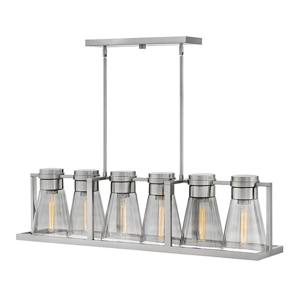 Stem Hung Linear Chandelier