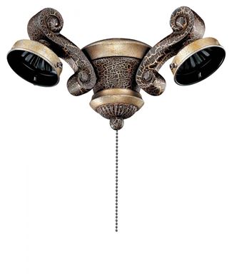 Minka-Aire Three Light 60w Candelabra Base 2 1/4&#34; Fitter in Golden Bronze Finish - K36-GBZ