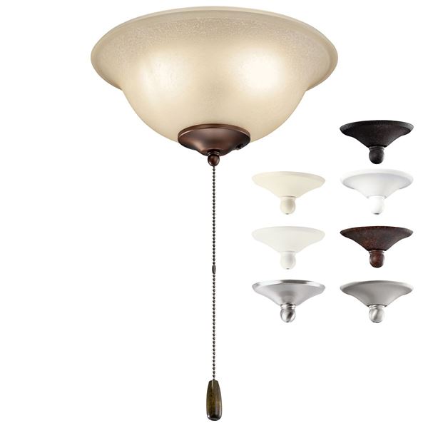 3-LT LED Bowl Ceiling Fan Light Kit