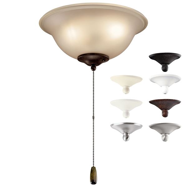 3-LT LED Bowl Ceiling Fan Light Kit