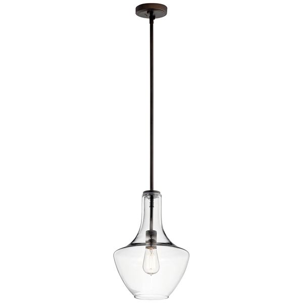 Everly 1-LT Wide Curve Pendant