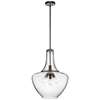 3-LT Everly Pendant with Clear Seeded Glass